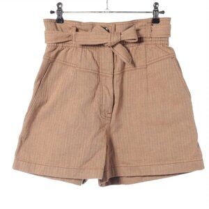 Hermès Cotton Paperbag Short Pants Beige